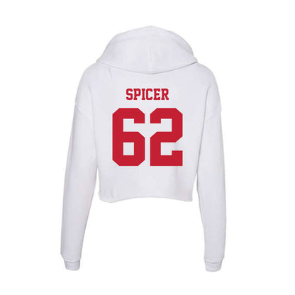 Ball State - NCAA Football : Sam Spicer - Classic Shersey Women's Crop Fleece Hoodie-1
