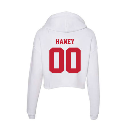 Ball State - NCAA Football : Zion Haney - Classic Shersey Women's Crop Fleece Hoodie-1