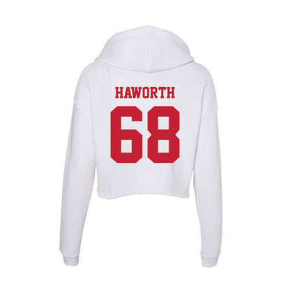 Ball State - NCAA Football : Grant Haworth - Classic Shersey Women's Crop Fleece Hoodie-1
