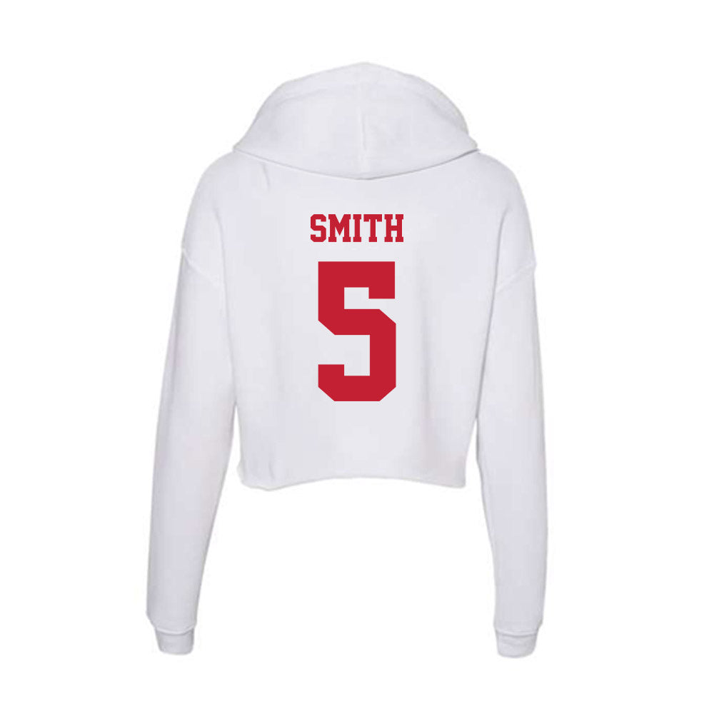 Ball State - NCAA Football : Jabari Smith - Classic Shersey Women's Crop Fleece Hooded Sweatshirt-1