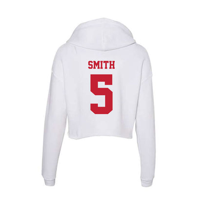Ball State - NCAA Football : Jabari Smith - Classic Shersey Women's Crop Fleece Hooded Sweatshirt-1