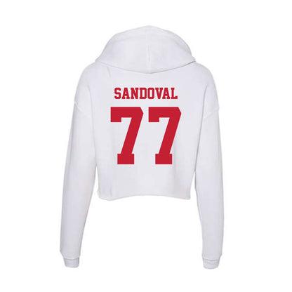 Ball State - NCAA Football : Misael Sandoval - Classic Shersey Women's Crop Fleece Hoodie-1