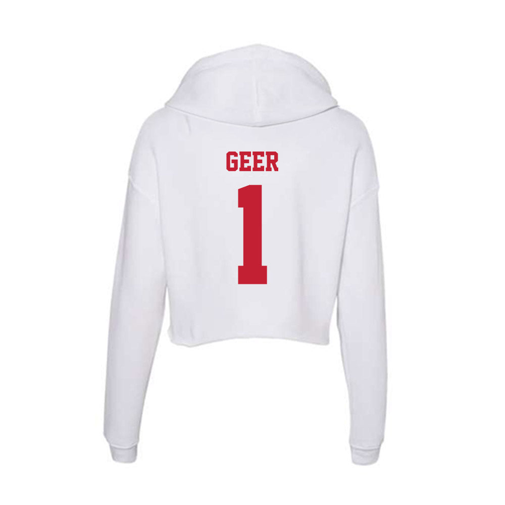 Ball State - NCAA Women's Volleyball : Audrey Geer - Classic Shersey Women's Crop Fleece Hoodie-1