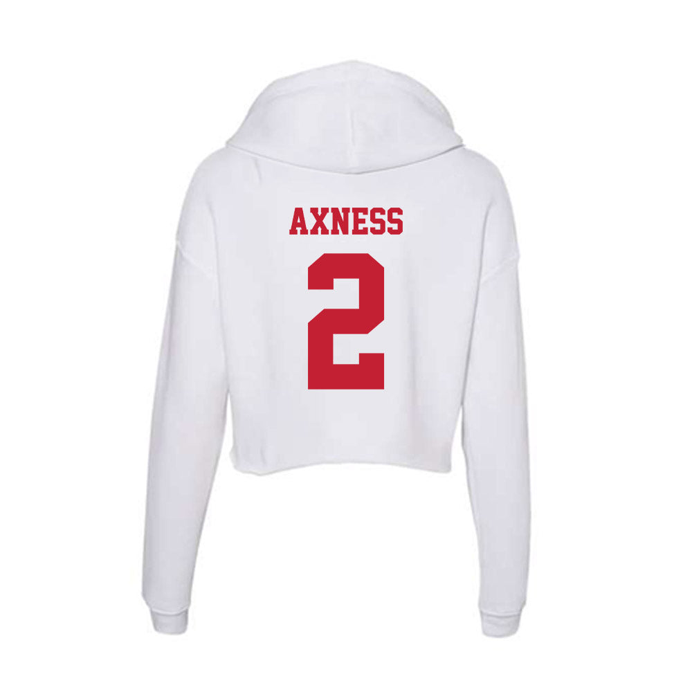 Ball State - NCAA Women's Volleyball : Reese Axness - Classic Shersey Women's Crop Fleece Hoodie-1