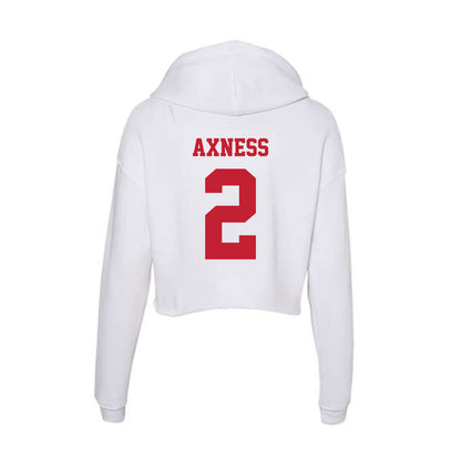 Ball State - NCAA Women's Volleyball : Reese Axness - Classic Shersey Women's Crop Fleece Hoodie-1