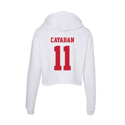 Ball State - NCAA Men's Volleyball : Dante Cayaban - Classic Shersey Women's Crop Fleece Hoodie-1