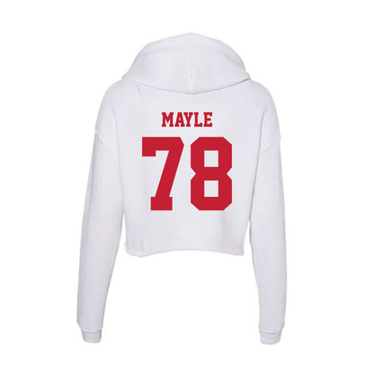 Ball State - NCAA Football : Kaden Mayle - Classic Shersey Women's Crop Fleece Hoodie-1