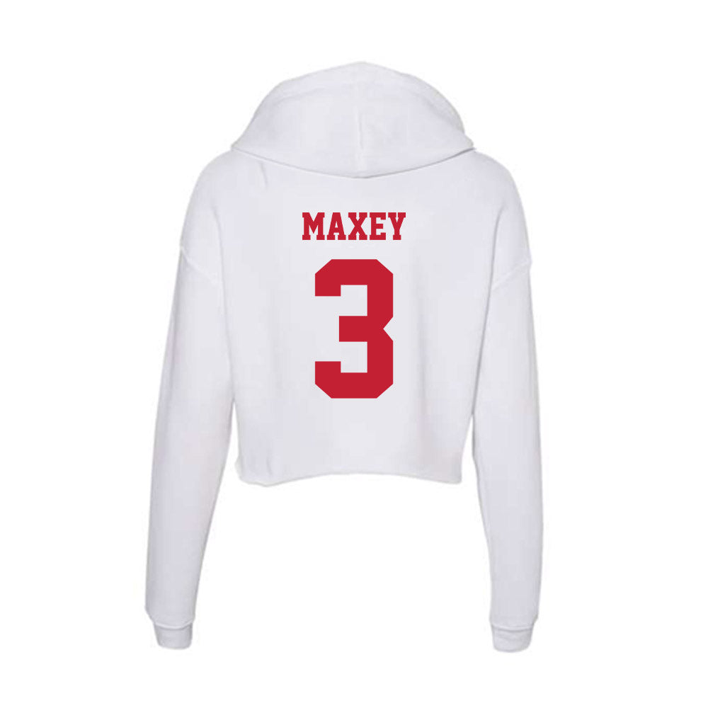 Ball State - NCAA Men's Basketball : Juwan Maxey - Classic Shersey Women's Crop Fleece Hoodie-1