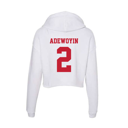 Ball State - NCAA Football : Tobi Adewoyin - Classic Shersey Women's Crop Fleece Hooded Sweatshirt-1