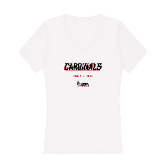 Ball State - NCAA Women's Track & Field : Trinity Bibbs - Classic Shersey Women's V-Neck T-Shirt-0