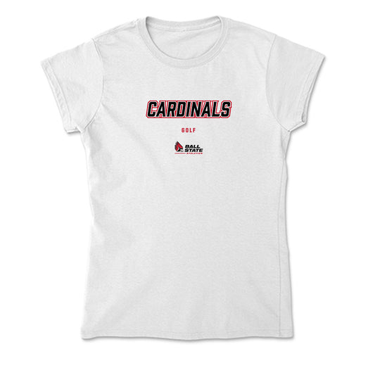 Ball State - NCAA Men's Golf : Samuel Harris - Classic Shersey Soft Style Women’s T-Shirt-0
