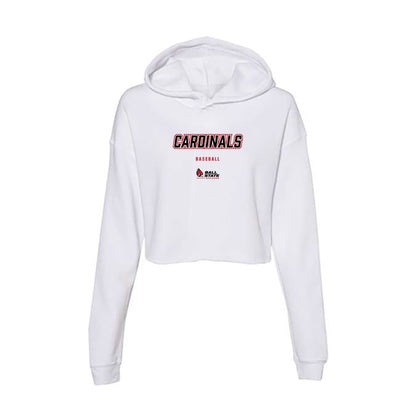Ball State - NCAA Baseball : Jack Bakus - Classic Shersey Women's Crop Fleece Hoodie-0