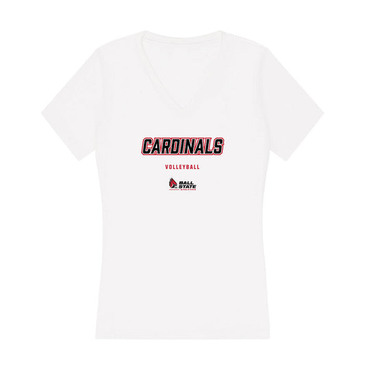 Ball State - NCAA Women's Volleyball : Audrey Geer - Classic Shersey Women's V-Neck T-Shirt-0