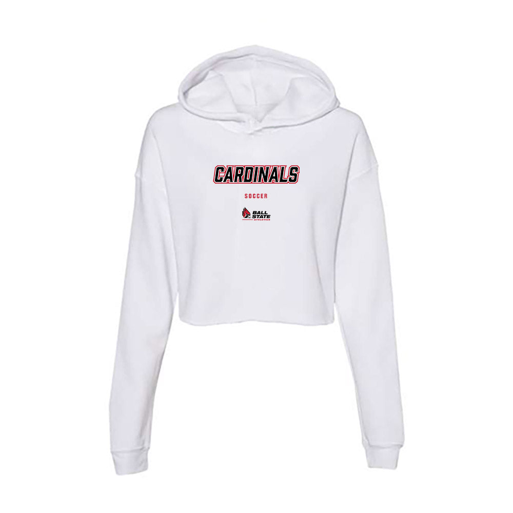 Ball State - NCAA Women's Soccer : Francesca Terrasi - Classic Shersey Women's Crop Fleece Hoodie-0