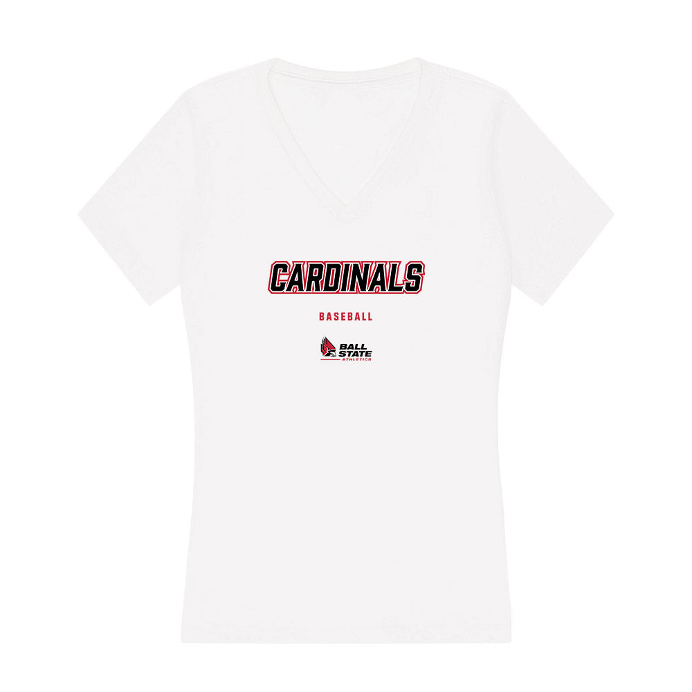Ball State - NCAA Baseball : Jack Bakus - Classic Shersey Women's V-Neck T-Shirt-0