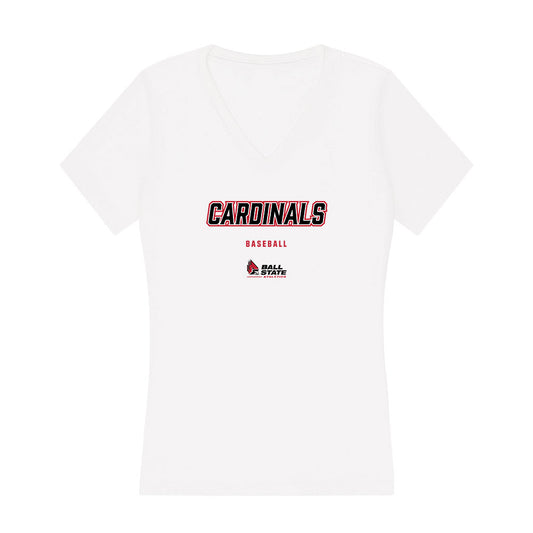 Ball State - NCAA Baseball : Joe Lafkas - Classic Shersey Women's V-Neck T-Shirt-0