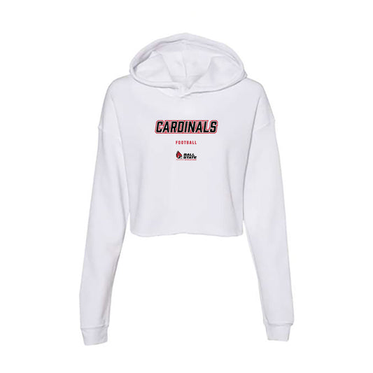 Ball State - NCAA Football : Coby Tripp - Classic Shersey Women's Crop Fleece Hoodie-0