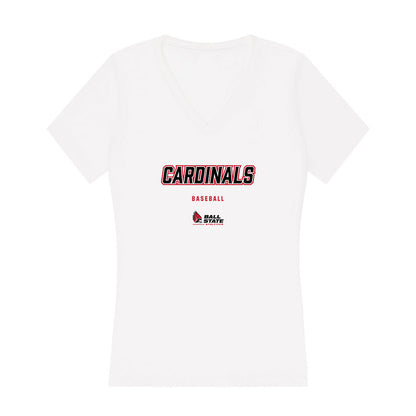 Ball State - NCAA Baseball : Max Kalk - Classic Shersey Women's V-Neck T-Shirt-0