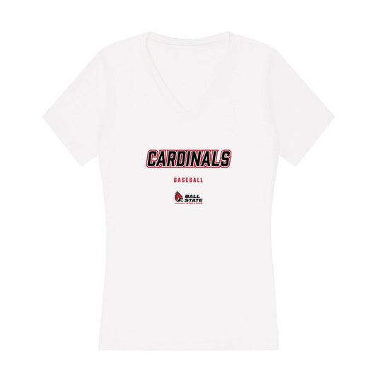 Ball State - NCAA Baseball : Max Kalk - Classic Shersey Women's V-Neck T-Shirt-0
