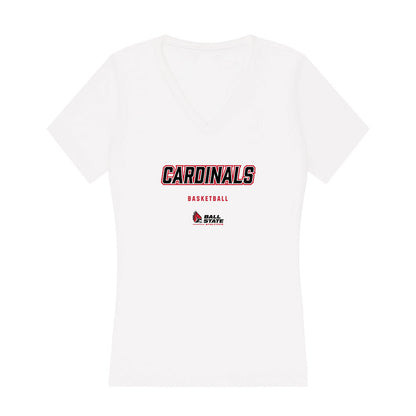 Ball State - NCAA Men's Basketball : Mason Jones - Classic Shersey Women's V-Neck T-Shirt-0