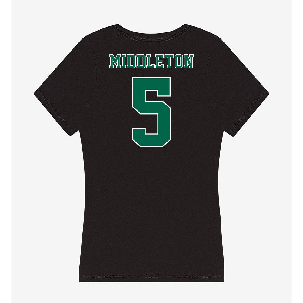 Tulane - NCAA Men's Basketball : Scotty Middleton - Women's V-Neck T-Shirt-1