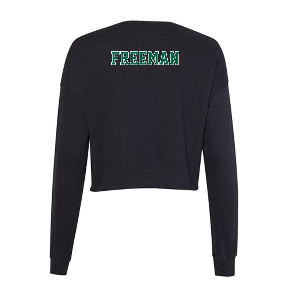 Tulane - NCAA Women's Swimming & Diving : Casey Freeman - Women's Cropped Crew Fleece-1