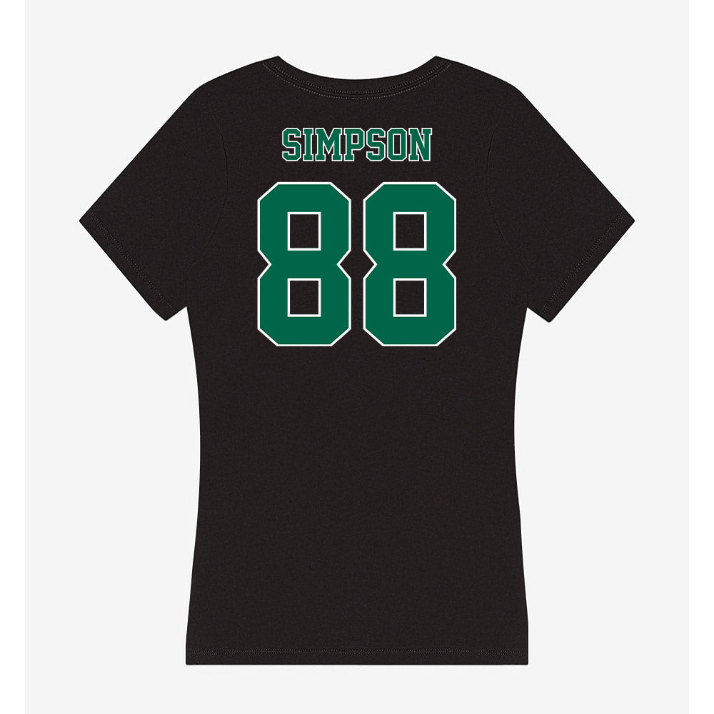 Tulane - NCAA Football : Colby Simpson - Women's V-Neck T-Shirt-1