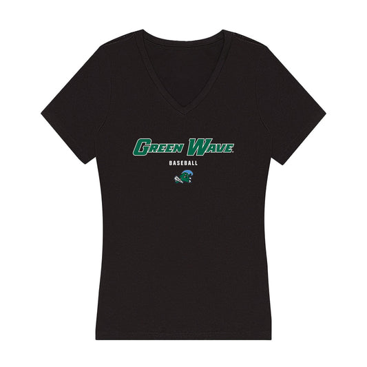 Tulane - NCAA Baseball : Joshua Midbo - Women's V-Neck T-Shirt-0