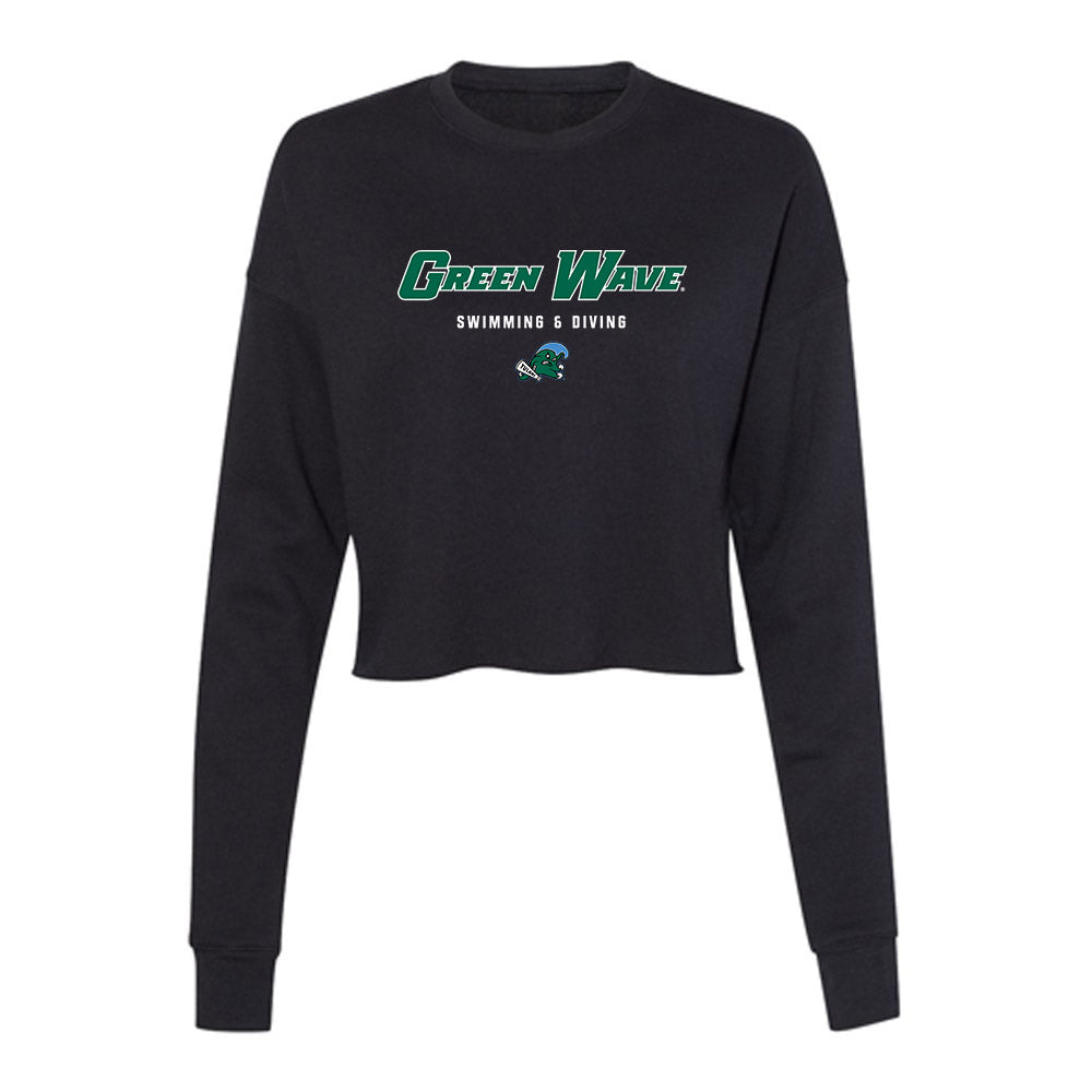 Tulane - NCAA Women's Swimming & Diving : Samantha Schoenborn - Women's Cropped Crew Fleece-0