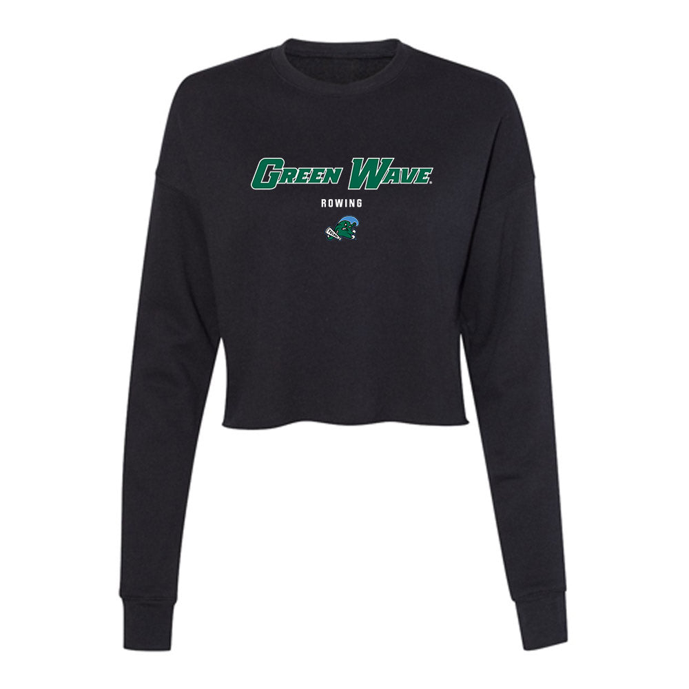 Tulane - NCAA Women's Rowing : Ava Anderson - Women's Cropped Crew Fleece-0