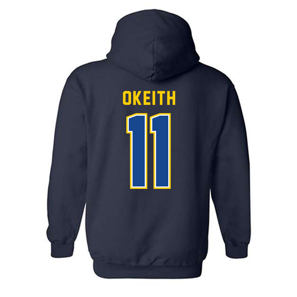UAF - NCAA Men's Basketball : Jalai Okeith - Classic Shersey Hooded Sweatshirt-1