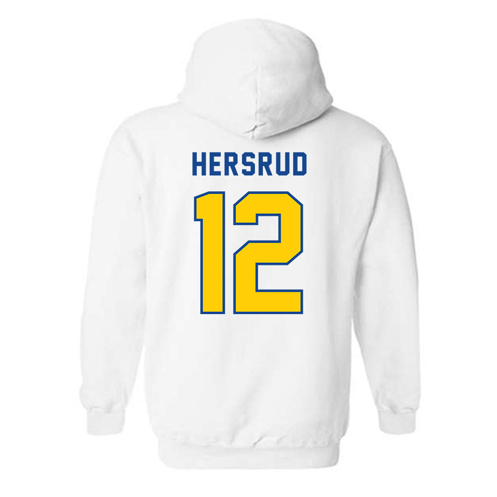 UAF - NCAA Men's Basketball : Jeremiah Hersrud - Classic Shersey Hooded Sweatshirt-1