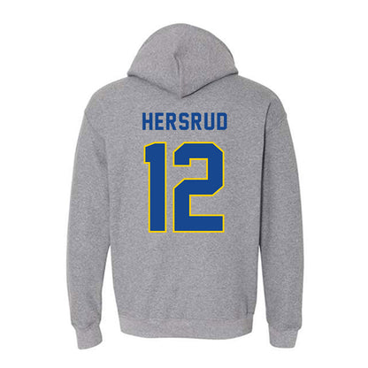 UAF - NCAA Men's Basketball : Jeremiah Hersrud - Classic Shersey Hooded Sweatshirt-1
