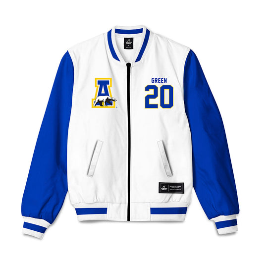 UAF - NCAA Women's Basketball : Pearle Green - Bomber Jacket-0