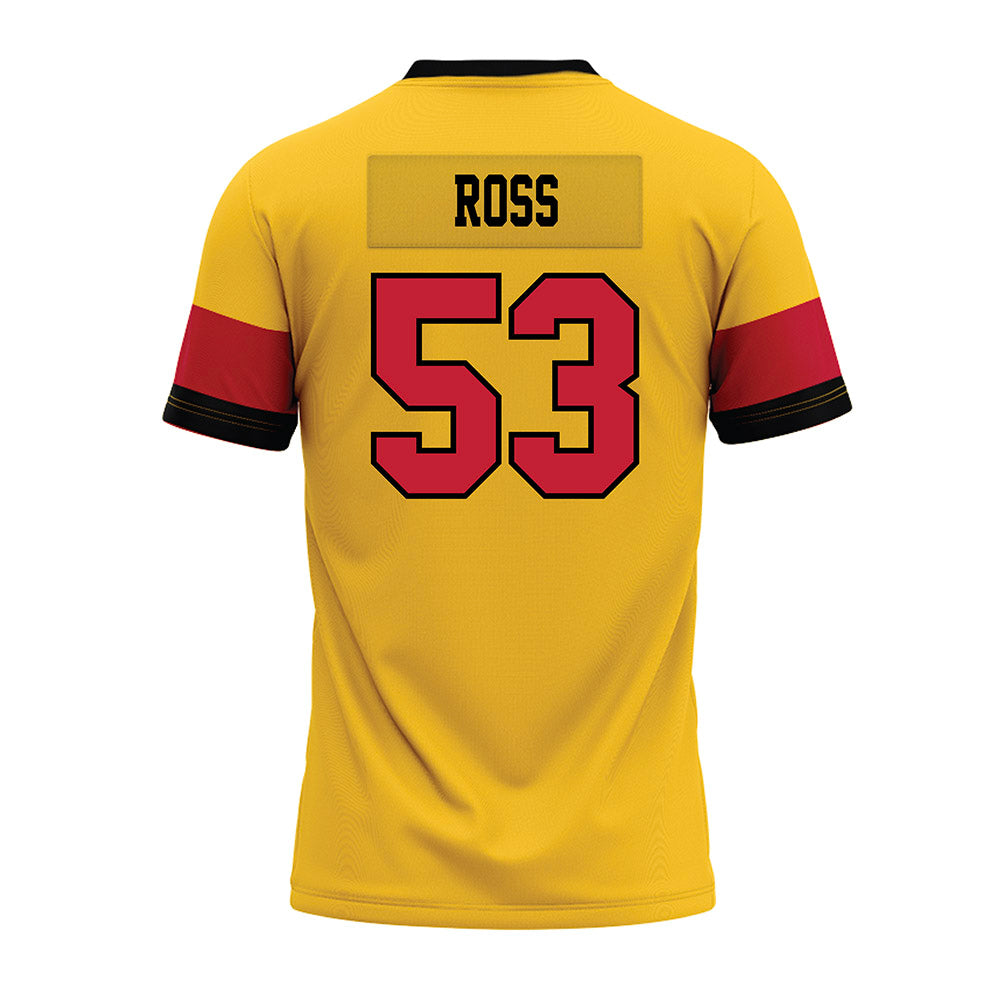 Ferris State - NCAA Football : Ryan Ross - 2024 Yellow Premium Football Jersey-1