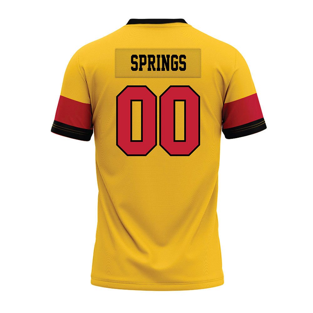 Ferris State - NCAA Football : Alex Springs - 2024 Yellow Premium Football Jersey-1