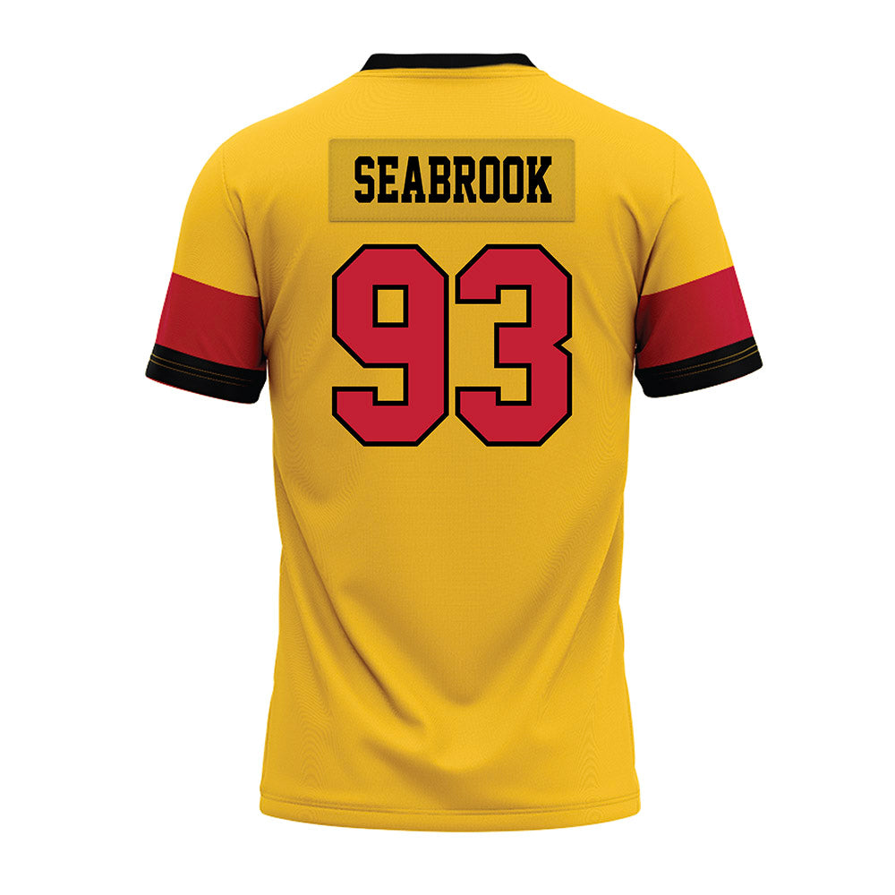 Ferris State - NCAA Football : Erick Seabrook - 2024 Yellow Premium Football Jersey-1