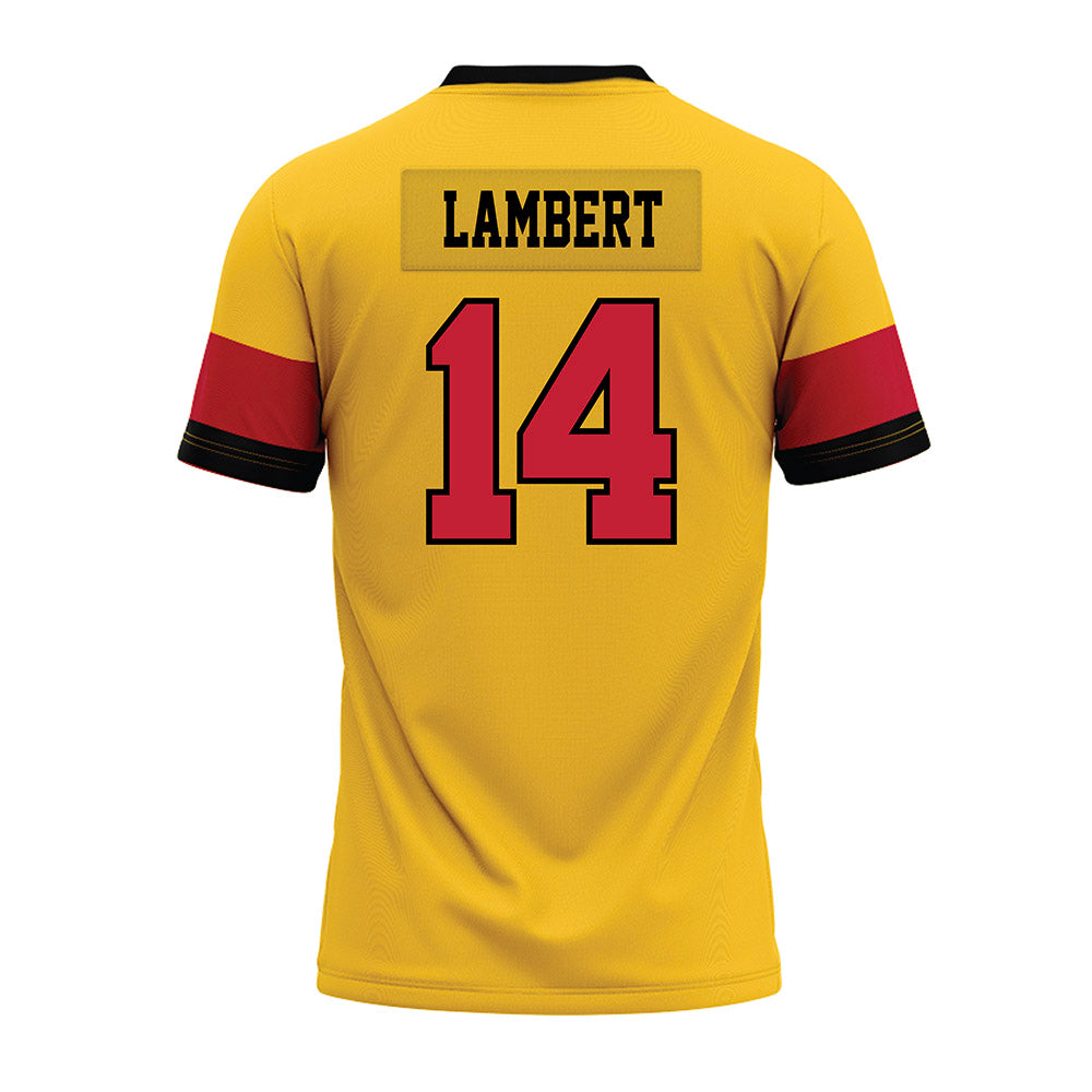 Ferris State - NCAA Football : Stanley Lambert - 2024 Yellow Premium Football Jersey-1