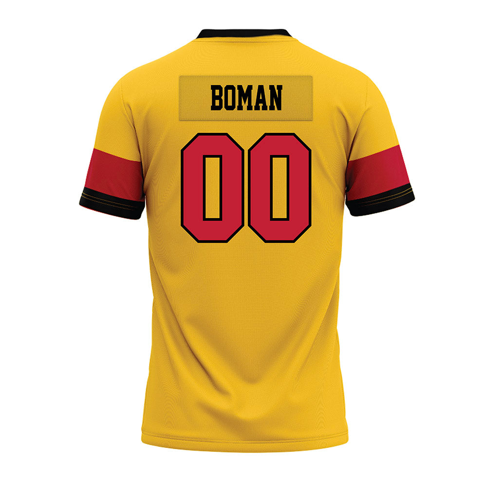 Ferris State - NCAA Football : Lukas Boman - 2024 Yellow Premium Football Jersey-1