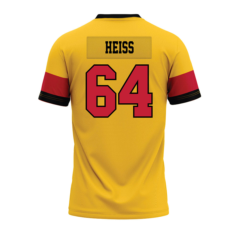 Ferris State - NCAA Football : Cam Heiss - 2024 Yellow Premium Football Jersey-1