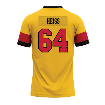 Ferris State - NCAA Football : Cam Heiss - 2024 Yellow Premium Football Jersey-1