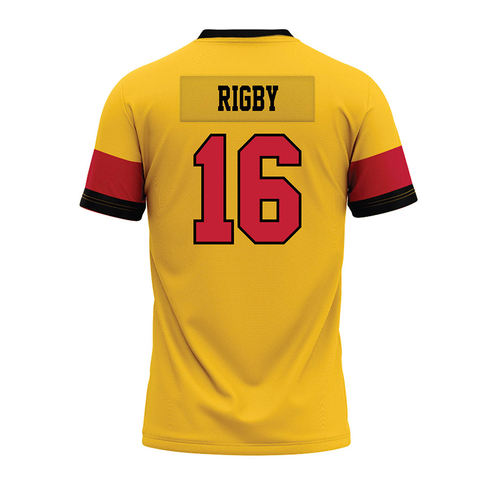 Ferris State - NCAA Football : Tre Rigby - 2024 Yellow Premium Football Jersey-1