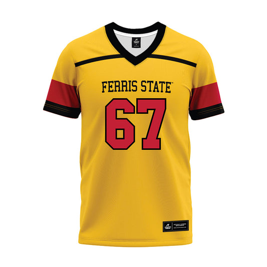 Ferris State - NCAA Football : Avery Pavlak - 2024 Yellow Premium Football Jersey-0