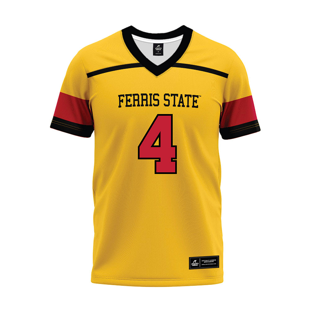 Ferris State - NCAA Football : Tae Boyd - 2024 Yellow Premium Football Jersey-0