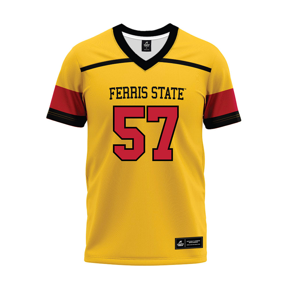Ferris State - NCAA Football : Jaylen Washington - 2024 Yellow Premium Football Jersey-0