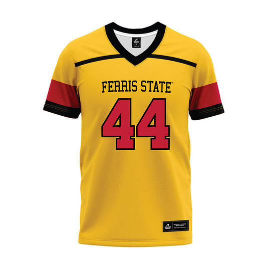 Ferris State - NCAA Football : Kailib Davis - 2024 Yellow Premium Football Jersey-0