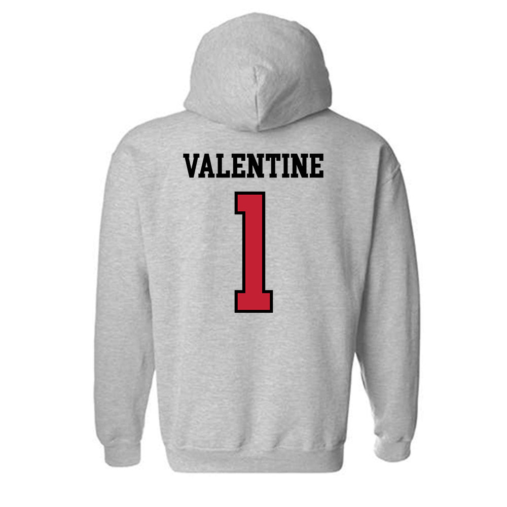 Northern Illinois - NCAA Men's Basketball : Makhai Valentine - Classic Shersey Hooded Sweatshirt-1