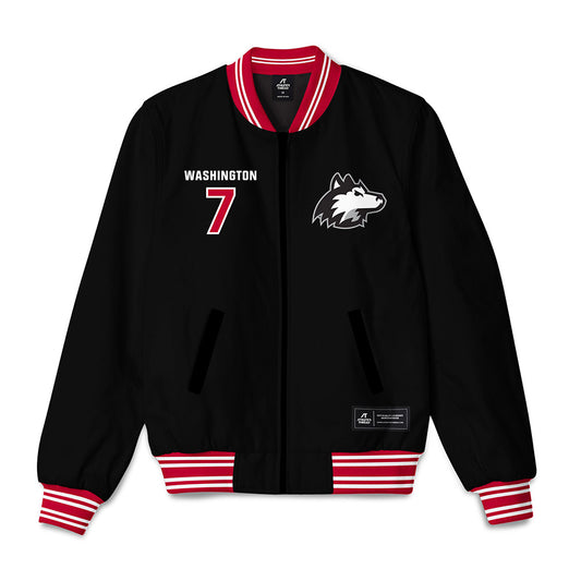 Northern Illinois - NCAA Men's Basketball : Hassan Washington - Bomber Jacket-0