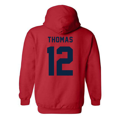 Richmond - NCAA Men's Basketball : David Thomas - Classic Shersey Hooded Sweatshirt-1