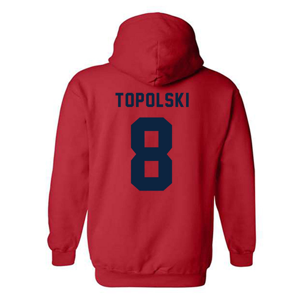 Richmond - NCAA Baseball : Chase Topolski - Classic Shersey Hooded Sweatshirt-1